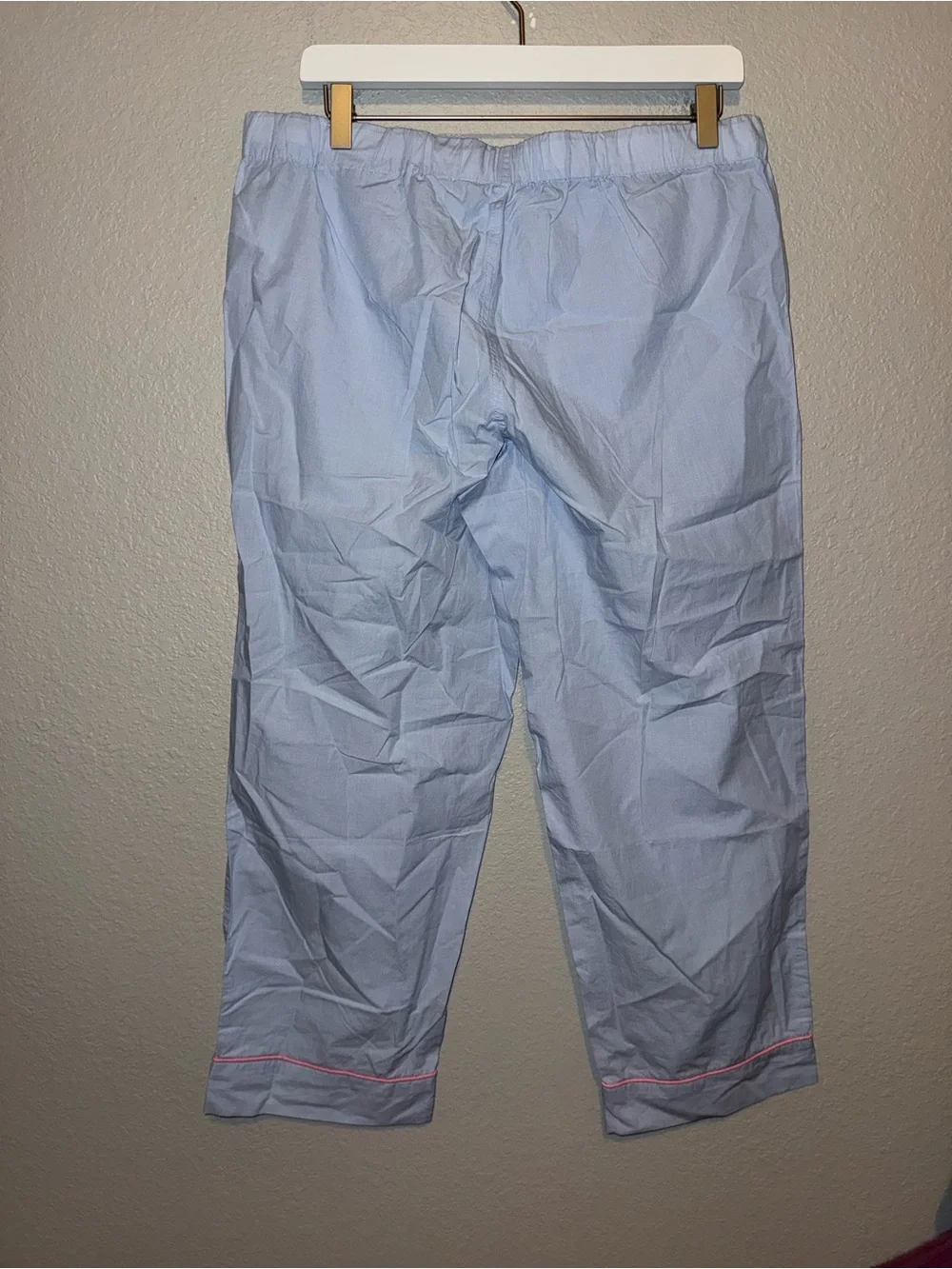 NWT J. Crew Cotton Pajama Set Cropped Pants in Hydrangea Size M Lounge Cozy